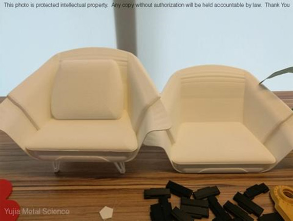 3D модель напечатанного из пластика стула перед созданием аналога из стали